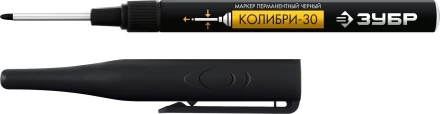 ЗУБР Колибри-30 черный, наконечник L 30 мм,  2.8 мм, перманентный маркер для отверстий (06338-2) купить в Когалыме