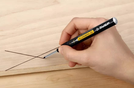 ЗУБР Колибри-30 черный, наконечник L 30 мм,  2.8 мм, перманентный маркер для отверстий (06338-2) купить в Когалыме