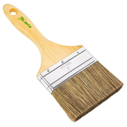 Кисть плоская "Евро" 4", смешанная щетина, деревянная ручка MTX 83082 купить в Когалыме