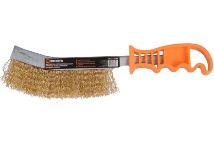 Щётка из латунированной стали с пластиковой ручкой 240мм Вихрь 73/1/3/55 купить в Когалыме