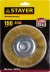 STAYER "PROFESSIONAL". Щетка дисковая для УШМ, витая стальная латунированная проволока 0,3мм, 150ммх22мм 35122-150 купить в Когалыме