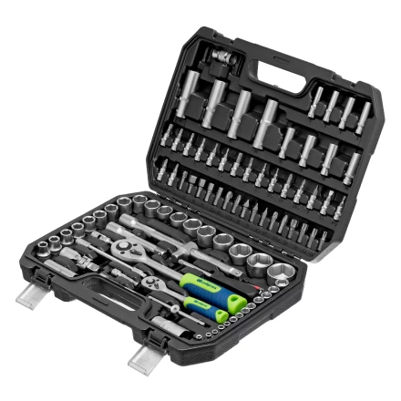 Набор инструментов Сибртех 13388, 1/2", 1/4", пластиковый кейс, 94 предмета купить в Когалыме