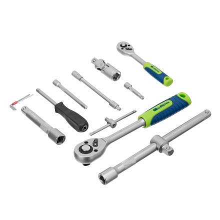 Набор инструментов Сибртех 13388, 1/2&quot;, 1/4&quot;, пластиковый кейс, 94 предмета купить в Когалыме