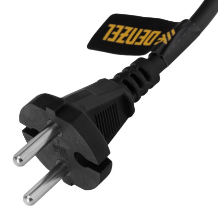 Шнур сетевой Denzel Energy Series, ПВС, 3 м, 2 x 1,5 мм, с неразборной вилкой, черный, 3 м, 37673 купить в Когалыме