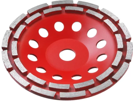 Чашка алмазная шлифовальная по бетону ЗУБР "МАСТЕР" сегментная двухрядная, 180мм 33376-180 купить в Когалыме