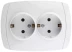 Розетка СВЕТОЗАР "CITY LIGHT" двойная в сборе, с заземлением, цвет белый, 16А/~250В SV-54207-W купить в Когалыме