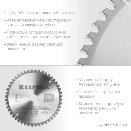 Диск пильный Multi Material, повышенный ресурс 36953-165-20 купить в Когалыме