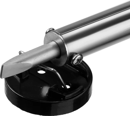 Паяльник PROTerm с двухкомпонентной рукояткой, в комплекте с припоем и подставкой, жало - клин, STAYER Professional 55300-100, 100 Вт 55300-100 купить в Когалыме