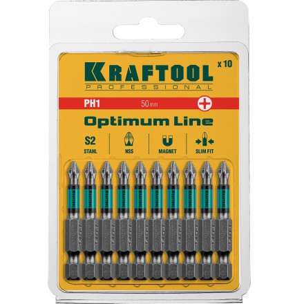 Биты KRAFTOOL OPTIMUM PH 26122-1-50-10 купить в Когалыме