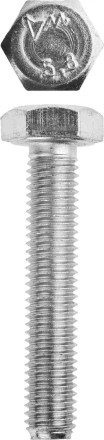 Болт ЗУБР "МАСТЕР" с шестигранной головкой, ГОСТ 7798-70, класс прочности 5.8, оцинкованный, M10x55мм, 5кг 303080-10-055 купить в Когалыме