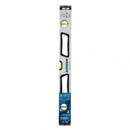 Уровень алюминиевый 600 мм усиленный рукоятки фрезерованный 3 глазка магнитный Gross 34370 купить в Когалыме