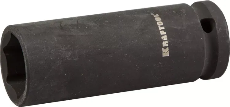 Торцовая головка KRAFTOOL "INDUSTRIE QUALITAT" ударная, удлиненная (1/2"), FLANK, Cr-Mo, фосфатированная, 21 мм 27942-21_z01 купить в Когалыме