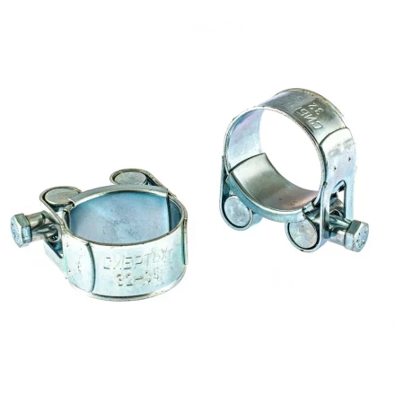 Хомуты металлические силовые 32-35 мм ширина 20 мм шарнирный W1 2 шт Сибртех 47519 купить в Когалыме