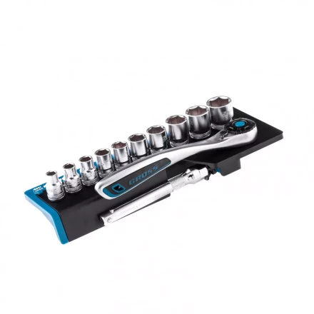 Набор торцевых головок трещотка 120 зубьев 12 предметов 3/8" CrV Gross 14139 купить в Когалыме