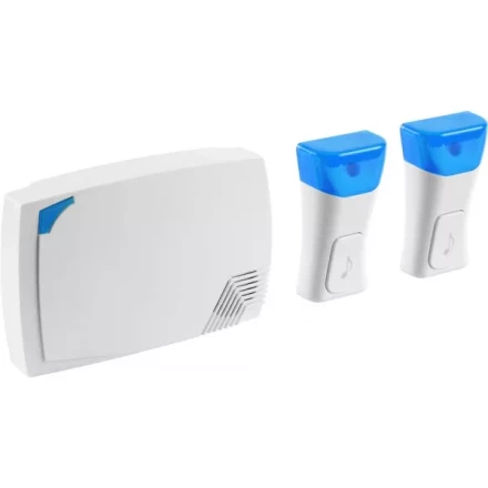 Звонок СВЕТОЗАР "ОКТАВА" электрический беспроводной 120м, 36 мелодий, 2 кнопки, А23, 3AA 58064-2 купить в Когалыме