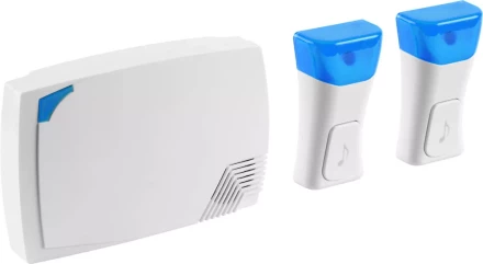 Звонок СВЕТОЗАР "ОКТАВА" электрический беспроводной 120м, 36 мелодий, 2 кнопки, А23, 3AA 58064-2 купить в Когалыме