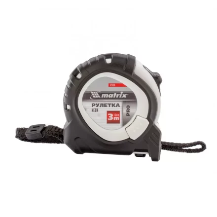 Рулетка Neon 3 м x 16 мм обрезиненный корпус 3 фиксации Pro Matrix 32590 купить в Когалыме