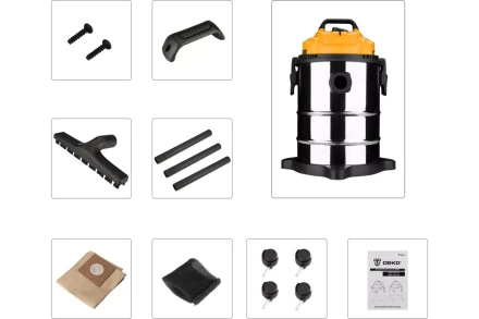 Пылесос промышленный DEKO DKVC-1400-15S, 015-0030 купить в Когалыме