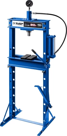 ЗУБР ПГН-20, 20 т, гидравлический пресс с гидронасосом и манометром, Профессионал (43072-20) купить в Когалыме