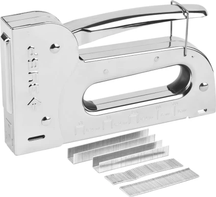 Степлер для скоб "Универсал 14" 6-в-1: тип 53 (6-14 мм) / 140 (8-14 мм) / 53F (8-14 мм) / 13 (6-14 мм) / 300 (16 мм) 500 (16 мм), ЗУБР Профессионал 31527 купить в Когалыме