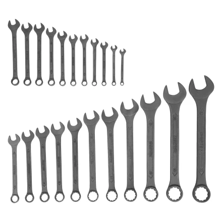 Набор ключей комбинированных, 6 - 32 мм, 22 шт., CrV, фосфатированные, ГОСТ 16983 Сибртех 15479 купить в Когалыме