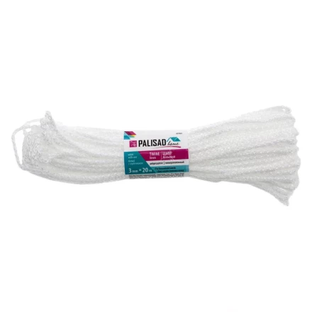 Шнур бельевой полипропиленовый с сердечником, 3 мм, L 20 м, белый, Home Palisad 937065 купить в Когалыме