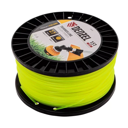 Леска для триммера круглая, 2,7мм х 151м, на DIN катушке FLEX CORD,  Denzel 96281 купить в Когалыме