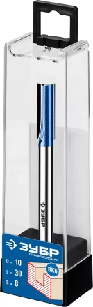 ЗУБР 10 x 30 мм, хвостовик 8 мм, фреза пазовая прямая с нижними подрезателями, Профессионал (28755-10-30) купить в Когалыме