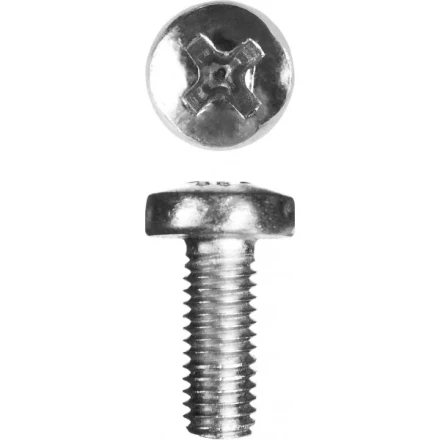 Винт ЗУБР "МАСТЕР" DIN 7985, класс прочности 4.8, оцинкованный, M5x12мм, 5кг 303150-05-012 купить в Когалыме