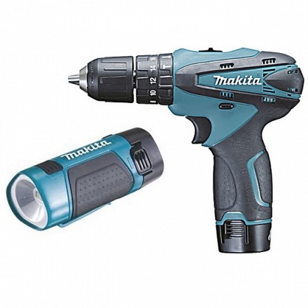 Дрель-шуруповерт аккумуляторная Makita НР330DWLE ударный купить в Когалыме