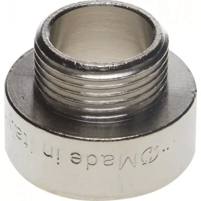 Переходник GENERAL FITTINGS удлиненный цилиндрический, никелированная латунь, 1" х 3/4" 51083-1-3/4