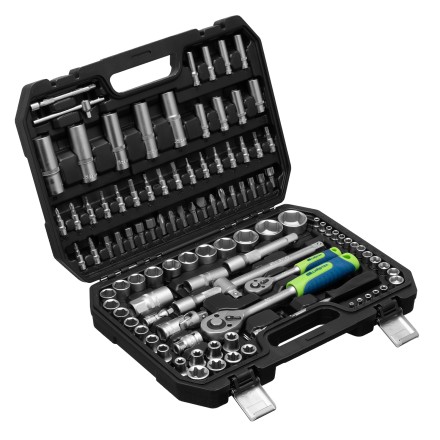 Набор инструментов Сибртех 13389, 1/2&quot;, 1/4&quot;, 108 предметов купить в Когалыме
