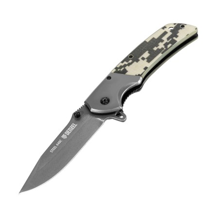 Нож складной Denzel, многоцелевой, системы Liner-Lock, с накладкой G10 на классической рукоятке, 79207 купить в Когалыме