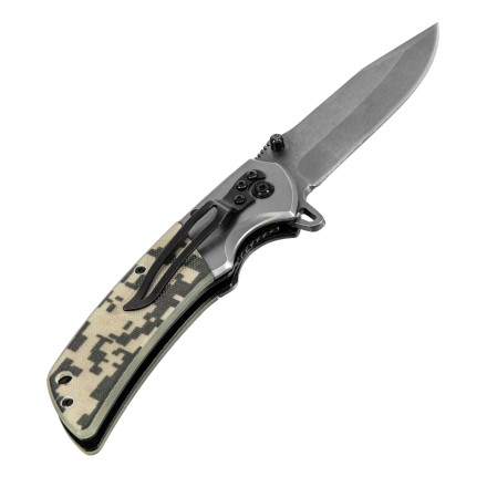 Нож складной Denzel, многоцелевой, системы Liner-Lock, с накладкой G10 на классической рукоятке, 79207 купить в Когалыме