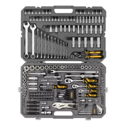 Набор инструментов Denzel 15808, 1/2", 3/8", 1/4", CrV, S2, пластиковый кейс, 232 предмета