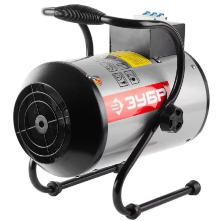 Пушка ЗУБР "ЭКСПЕРТ" тепловая, электрическая, встроенный автомат, с подставкой, 220В, 3/1,5 кВт ЗТПЭ-3.0-НА купить в Когалыме