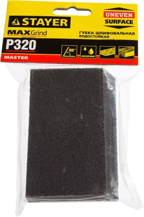Губка шлифовальная STAYER "MASTER" угловая, зерно - оксид алюминия, Р320, 100 x 68 x 42 x 26 мм, средняя жесткость 3561-320 купить в Когалыме
