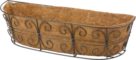 Пристенное кашпо с декором 74х20 см с кокосовой корзиной PALISAD 69014 купить в Когалыме