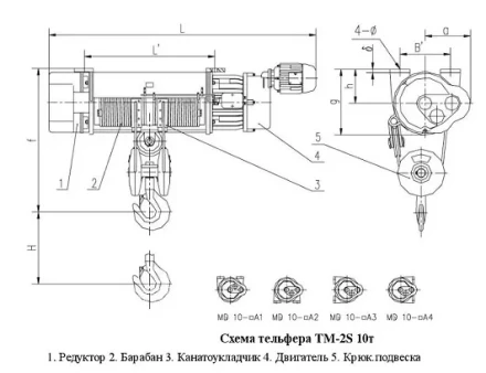 Тельфер электрический с тележкой, ТM-1S-10-12 Magnus-Profi Professional купить в Когалыме