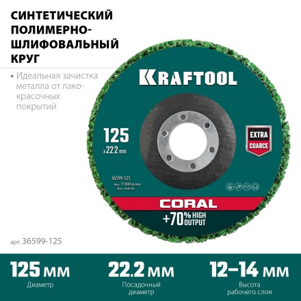 Круги полимерно-шлифовальные синтетические 36599-125 купить в Когалыме