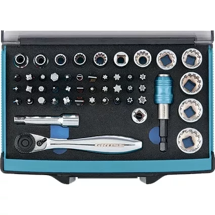 Трещотка с набором бит и торцевых головок, Адаптер и удлинитель, 49 штук,  S2 Gross 11600 купить в Когалыме