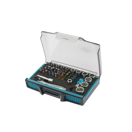 Трещотка с набором бит и торцевых головок, Адаптер и удлинитель, 49 штук,  S2 Gross 11600 купить в Когалыме