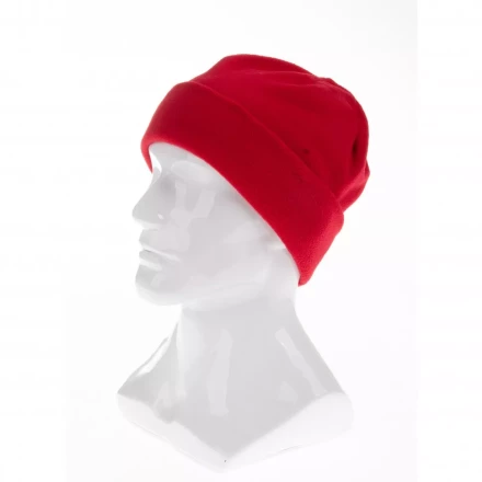 Шапка с отворотом из флиса для взрослых размер 58-59 красная Россия Сибртех 68831 купить в Когалыме