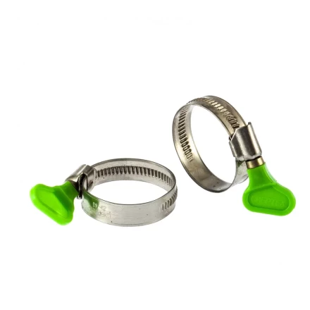 Хомуты металлические червячные 32-44 мм ширина 12 мм W4 с ключом 2 шт Сибртех 476533 купить в Когалыме