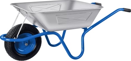 Тачка с широким пневматическим колесом строительная одноколесная 250 кг серия ПРОФЕССИОНАЛ купить в Когалыме