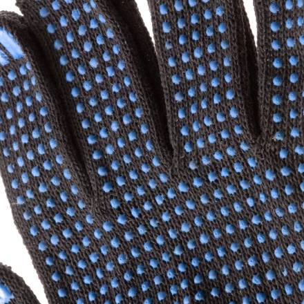 Перчатки трикотажные, ПВХ-покрытие "Точка", 10 класс, черные Россия 67855 купить в Когалыме