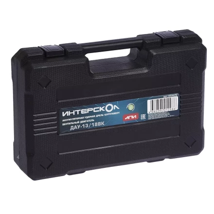 Профессиональная ударная дрель-шуруповерт с бесщеточным (вентильным) двигателем ИНТЕРСКОЛ ДАУ-13/18ВК аккумуляторная Li-ion АПИ (кейс, без аккумулятора и ЗУ) купить в Когалыме