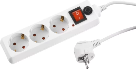 Сетевой фильтр STAYER "STANDARD" электрический, 3 гнезда, макс. мощн. 2200 Вт, 1.5м 55065-1.5 купить в Когалыме