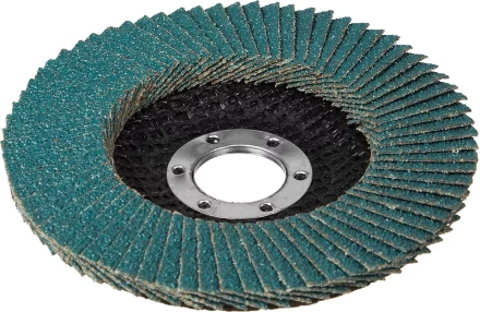 Круг шлифовальный ЗУБР "ЭКСПЕРТ" лепестковый торцевой, тип КЛТ 1, зерно-электрокорунд циркониевый, P80, 115х22,2мм 36595-115-80 купить в Когалыме