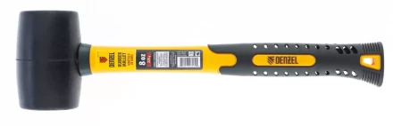 Киянка резиновая, 8 oz, черная резина, фибергласовая рукоятка// Denzel 7711175 купить в Когалыме